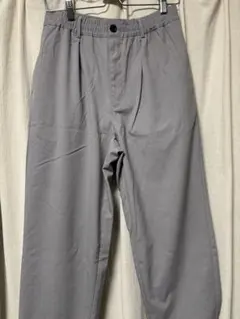 GU グレー スラックス ゴムウエスト