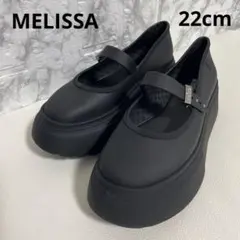 極美品✨定価16500円 メリッサ 厚底 バレエシューズ レインシューズ 黒のサムネイル