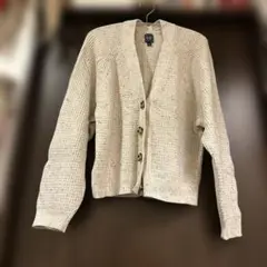 GAP＊長袖ニットカーディガン＊ベージュ＊L
