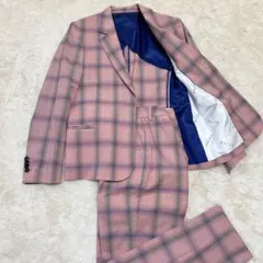 Paul Smith スーツ セットアップ 42 ピンクチェック レディース薄手のサムネイル