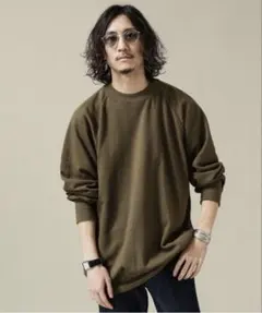 NANO universe スウェットシャツ モスグリーン サイズM