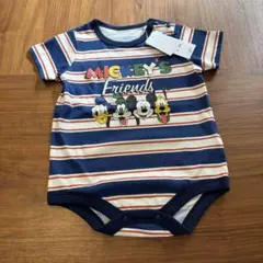 ミッキー　半袖　ロンパース　ストライプ　ドナルド　グーフィ　プルート