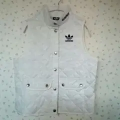 adidas アディダス　ベスト　キルティング　ナイロン　ホワイト　M