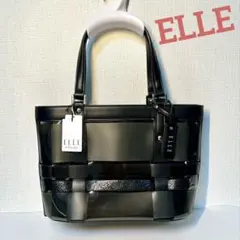 【新品未使用】ELLE エル クリア トートバッグ 編み込み インナーバッグ付きのサムネイル