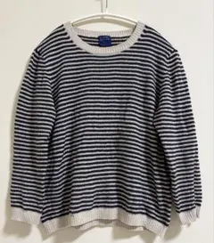 human woman ヒューマンウーマン モールボーダー プルオーバー ニット