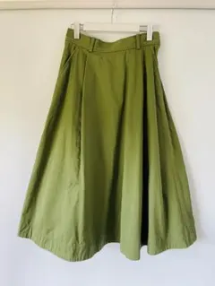 Ray BEAMS レイビームス ロングフレアスカート 1 カーキのサムネイル