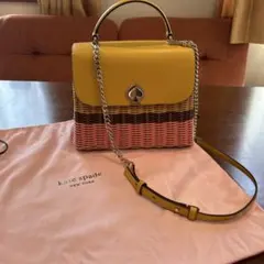 Kate Spade ♥トートバッグ リボン ベージュ チャーム レディース 