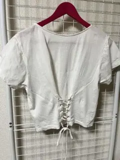 spick&spanレースアップTシャツ　編み上げ　日本製　Free sizeのサムネイル