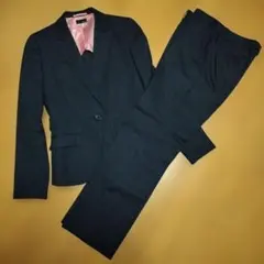 オンリー　ダークネイビー チェック柄 パンツスーツ