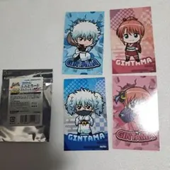 銀魂 ふぉとカードコレクション 戦闘ver. 4枚セット　坂田銀時　神楽
