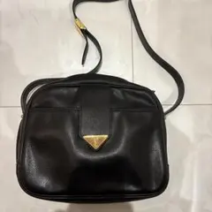 イヴサンローラン ショルダーバッグ カサンドラロゴ オールレザー ブラック