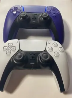 Sony dualsense ワイヤレスコントローラー　ホワイト＆パープル