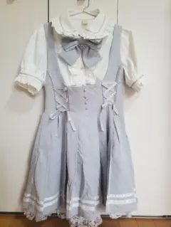 公*o様 アンジェリックプリティ　パープルチェック柄 半袖ワンピース レース装飾 公*o様 アンジェリックプリティ パープルチェック柄 半袖ワンピース