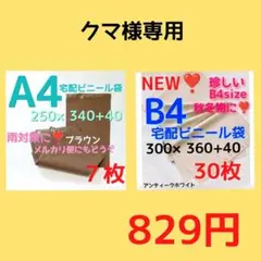クマ様専用　⭐️透けない 宅配ビニール袋 b4 梱包資材 メルカリストア