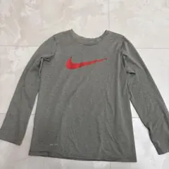 Nike 長袖カットソー グレー 赤ロゴ