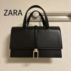 ZARA ザラ ハンドバッグ シティバッグ ブラック 5室構造 自立型