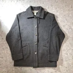 90s LLbeanエルエルビーン ステンカラーコート　フリース　グレー
