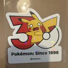 ポケモン　30周年　ピカチュウ　韓国　ステッカー 韓国限定】ポケモン 30周年記念ステッカー ピカチュウ - メルカリ