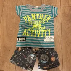 ボーダーTシャツ 宇宙柄ハーフパンツ セットのサムネイル
