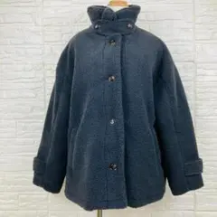 【美品】GLACIER スタンドカラー ボアコート チャコールグレー M