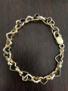 vintage925 silver heart chain braceletのサムネイル