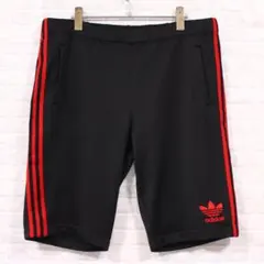 90s adidas デサント製 トレフォイルロゴ刺繍 ジャージ ハーフパンツのサムネイル