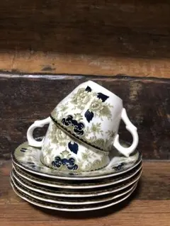 フランスアンティーク陶器リュネビィルmesangeデイネットカップ
