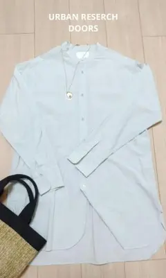 URBAN RESERCH DOORS ロングシャツ　ミントグリーン