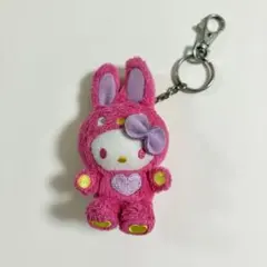 ハローキティ カラフルバニー ぬいぐるみ キーホルダー
