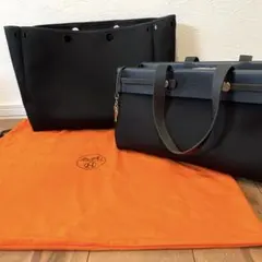 【ヴィンテージ】Hermès エルメス エールバッグ カバス □F刻印 ブラックのサムネイル