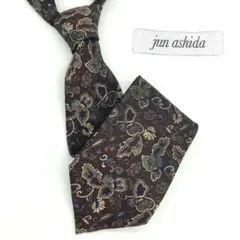 jun ashida ジュンアシダ ネクタイ 総柄 ペイズリー ワイド