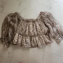 CHICOフラワープリント オフショルダートップス