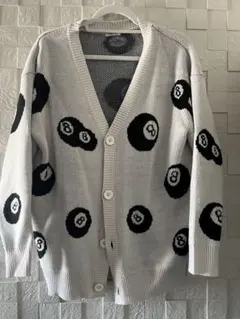 8ボールデザイン ニットカーディガン