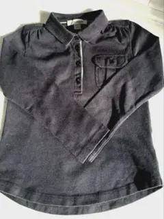 バーバリー チルドレン 4Y 102cm ポロシャツ 長袖 チェック 黒