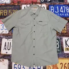 FIELD & STREAM 半袖 フィッシングシャツ セージグリーン L相当