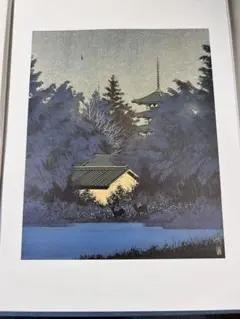 絵画 風景 肉筆手描き 千住博「朝に聴く聲」サイン F８サイズ　額装済み Amazon.co.jp: 千住博絵柄13種展開「鹿のいる朝」額装 絵 額