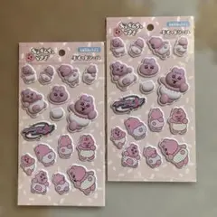 大人気商品♡セリア おぱんちゅうさぎ ぷくっとシール 2点セット♡