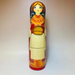 小物入れ　木製　蓋付き容器　マトリョーシカ　ロシア雑貨　アンティーク 小物入れ 木製 蓋付き容器 マトリョーシカ ロシア雑貨 アンティーク