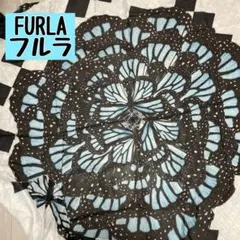 FURLA フルラ　スカーフ　ショール　テーブルクロス等　バタフライ柄　大判