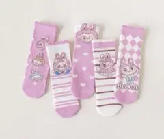 らぶぶ　ラブブキャラクター靴下5足セット17-21cm