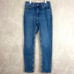 【H&M】美脚ストレッチデニムパンツ ブルー系 38(M相当) カジュアル