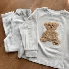 GU テディベア刺繍 パジャマ フリース120