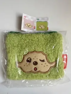 モンチッチ もこもこスクエアポーチ グリーン