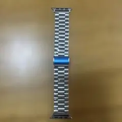 Apple watch ultra2 用 シルバーと青のステンレススチールバンド