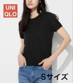 ユニクロ メリノクルーネックセーター S ブラック
