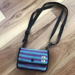 CHUMS スウェット ボーダー ショルダーバッグ ミニポーチ