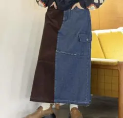 ニコアンド　リメイク風コンビスカート