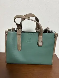 【D.KELLY】ショルダーバッグ　緑　おしゃれ　オフィス