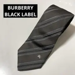 美品 BURBERRY ネクタイ ストライプ ホースロゴ ワンポイント刺繍