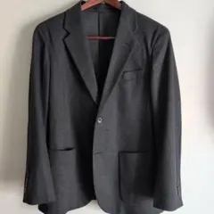 ユニクロ ブラッシュドジャージジャケット ダークグレー M